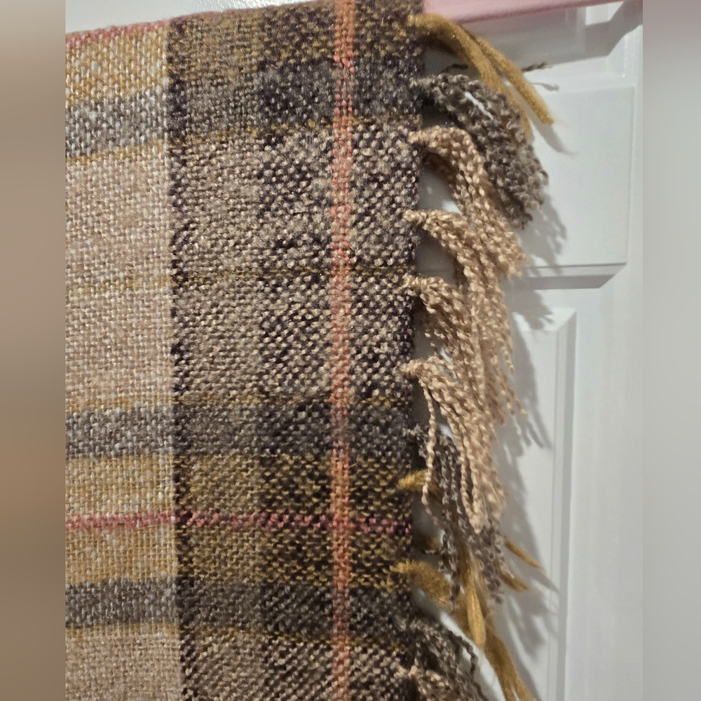 LOFT Plaid Fringe Blanket Scarf - Picture 2 of 4